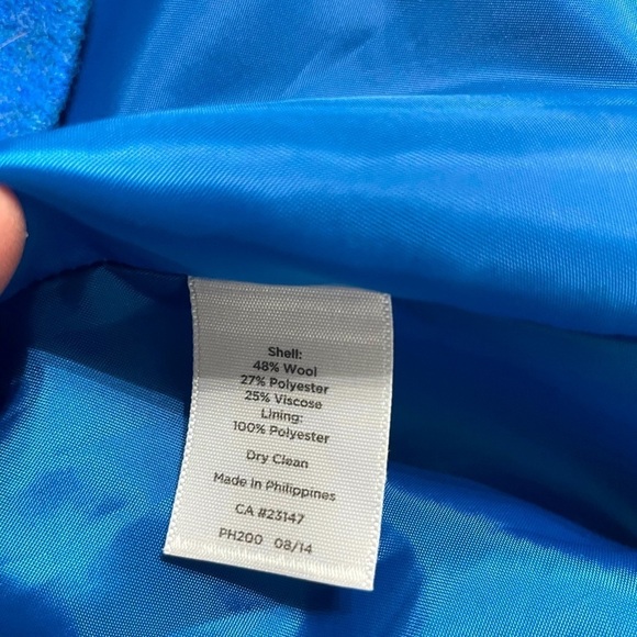 Talbots Royal Blue Straight Wool Blend Skirt size 12 - Picture 8 of 8